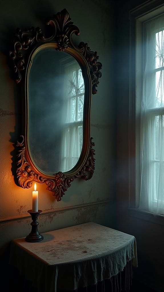 eerie mirrors create atmosphere