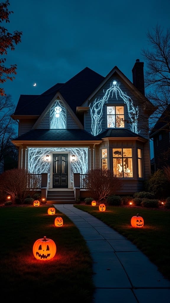 eerie projections enhance atmosphere