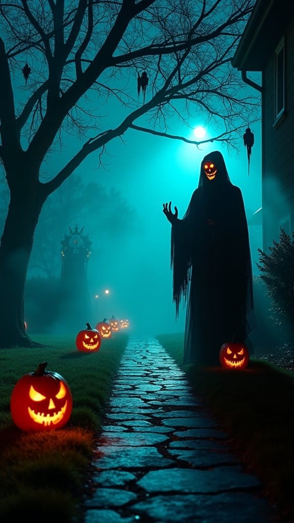 eerie shadows flickering lights