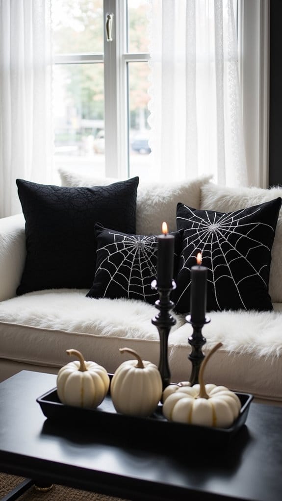 elegant black and white decor