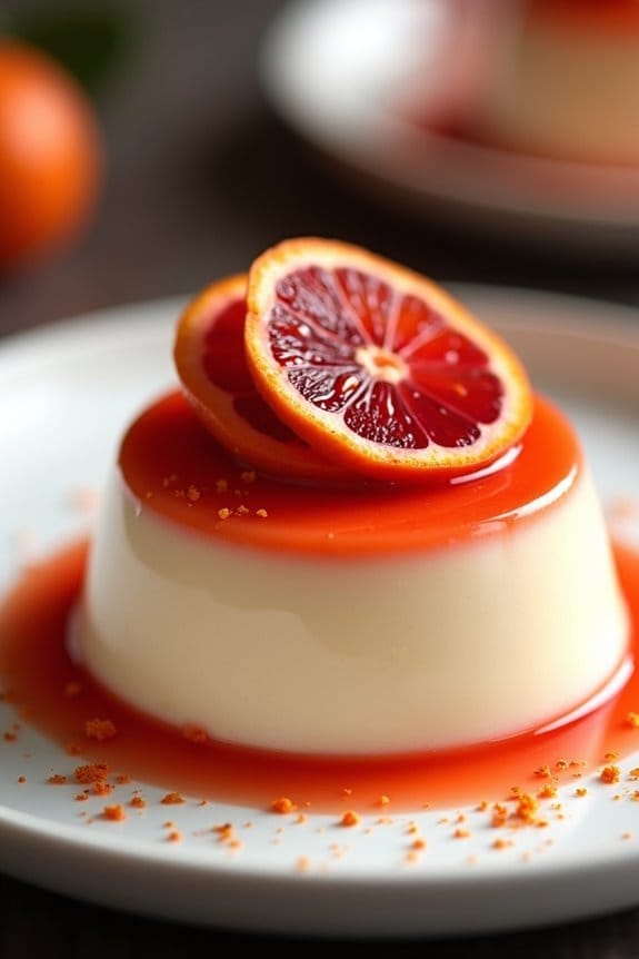 elegant blood orange dessert