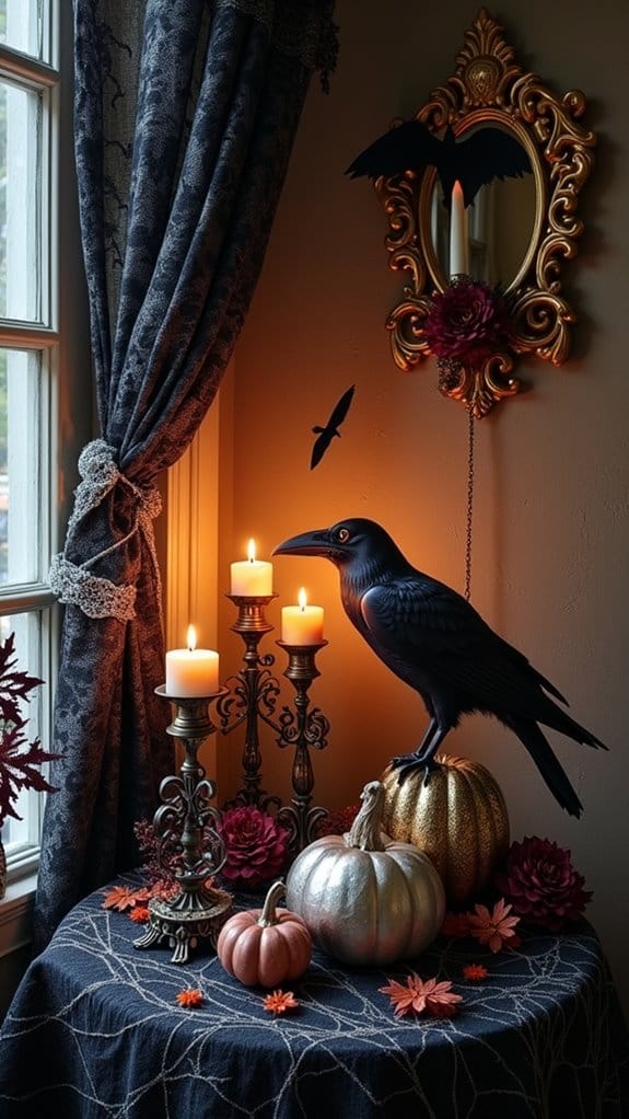 elegant halloween wall art