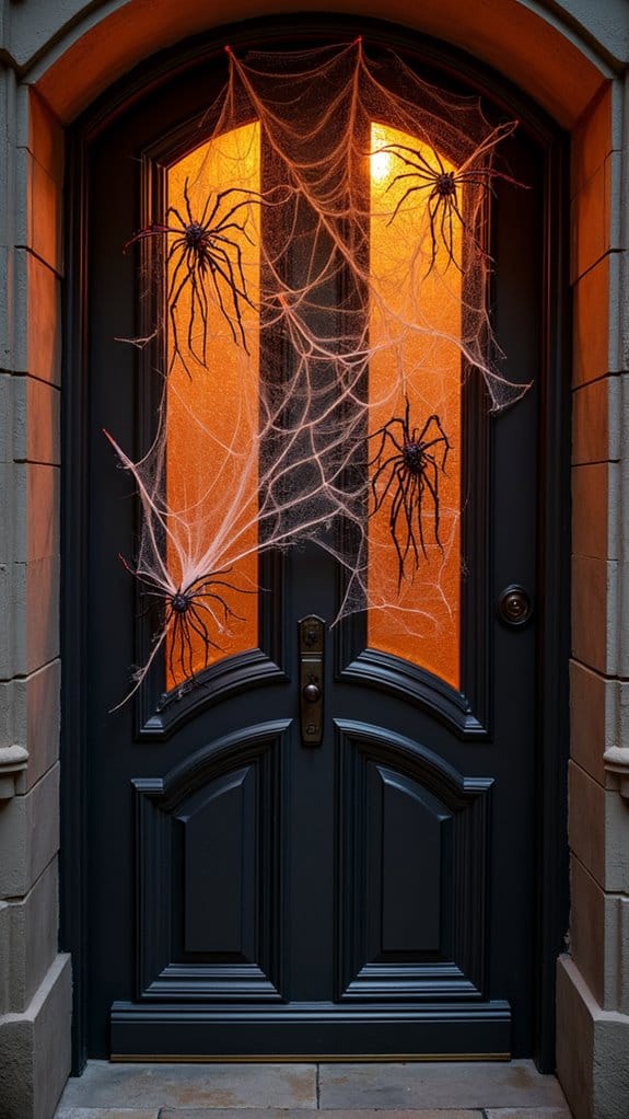 elegant spooky door decor
