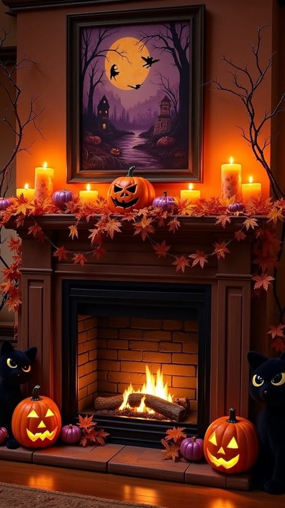 elevate halloween mantle decor