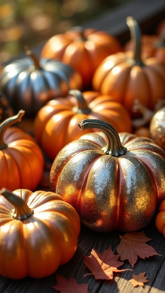 elevate pumpkins with metallics