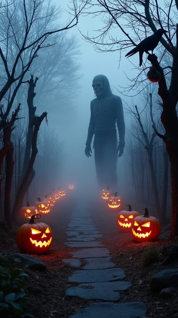 enchanting halloween yard display