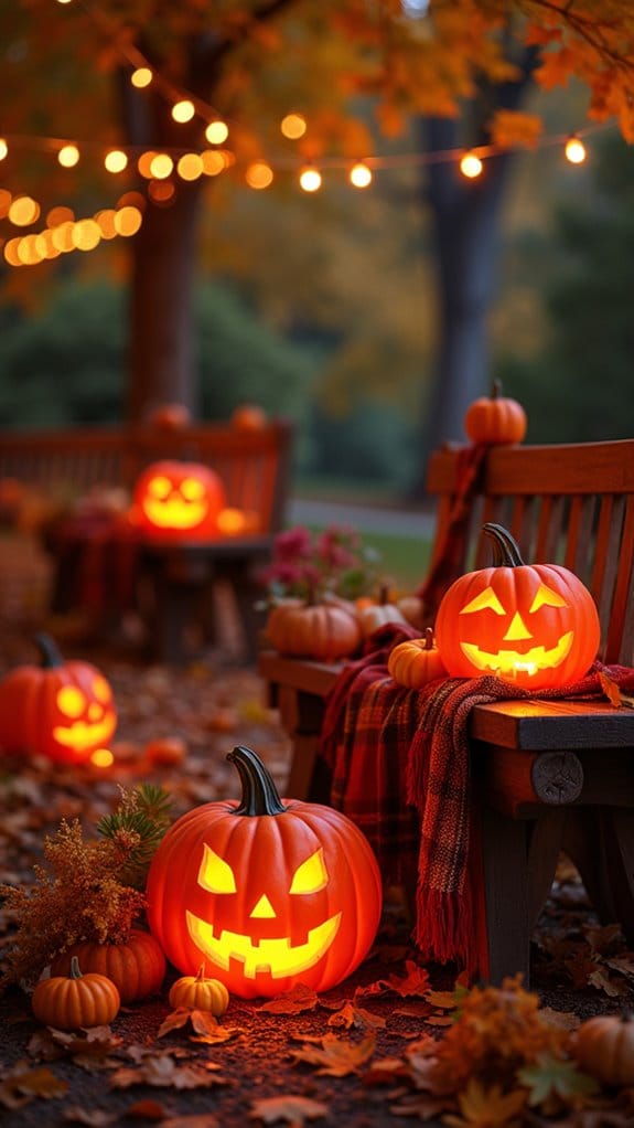 enchanting outdoor pumpkin lanterns