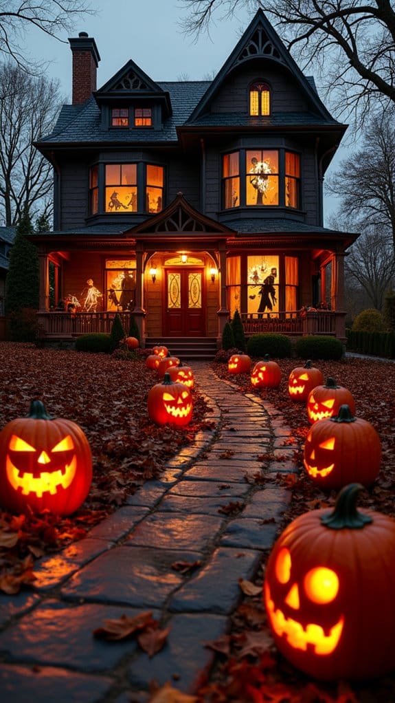 enchanting pumpkin pathway markers