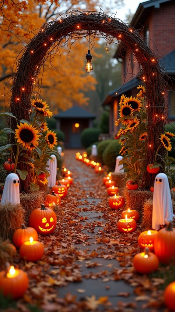 festive fall decorations display