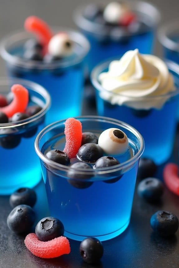 festive halloween blueberry jello