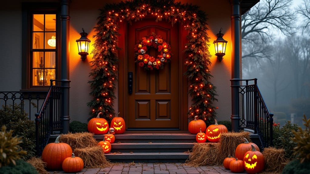 festive halloween door decorations