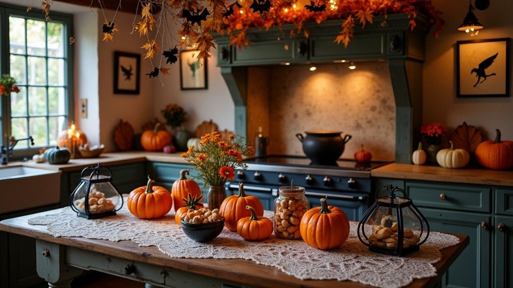festive halloween kitchen decor