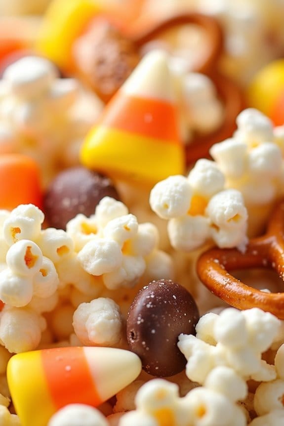 festive halloween popcorn treat