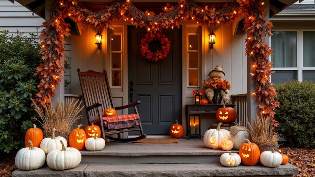 festive halloween porch decorations