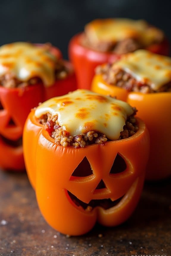 festive halloween stuffed peppers