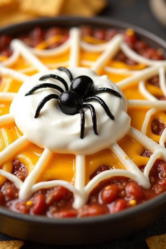 festive halloween taco dip