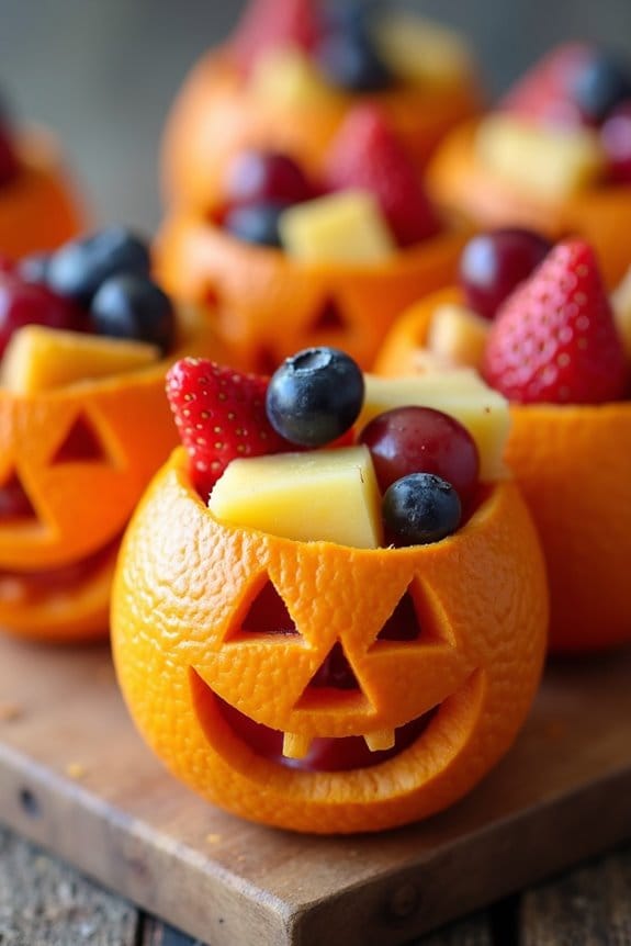 festive healthy fruit cups