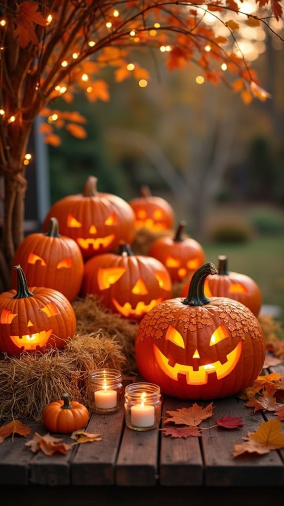 festive pumpkin centerpiece arrangement