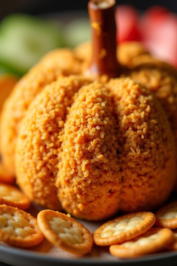 festive pumpkin cheese ball