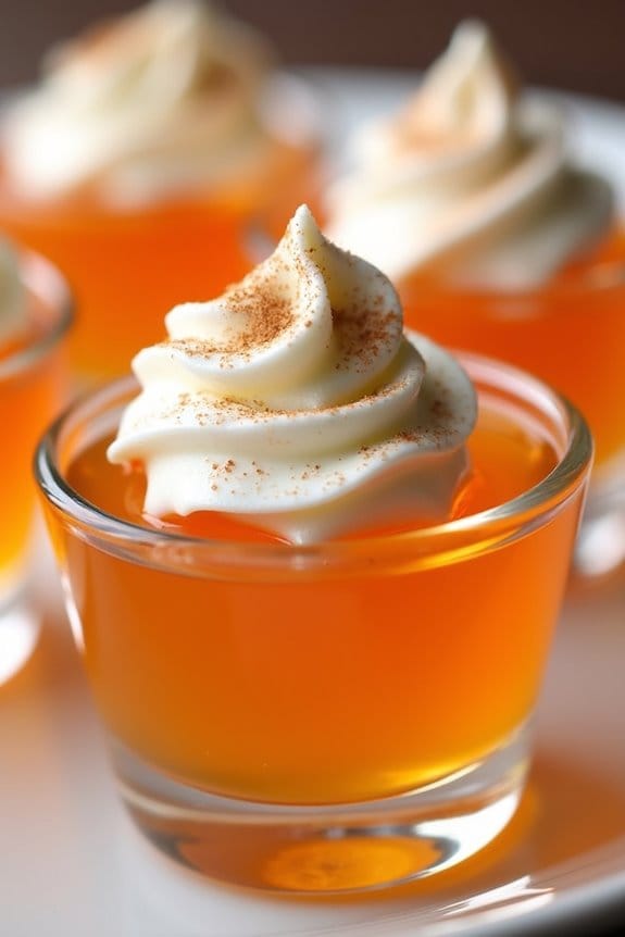 festive pumpkin spice jello shots
