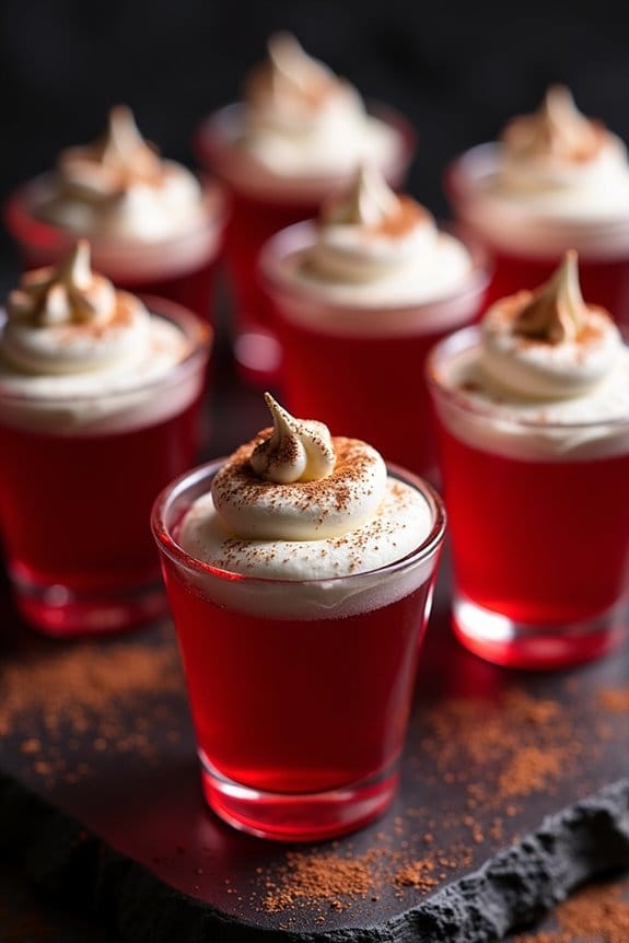 festive red velvet shots