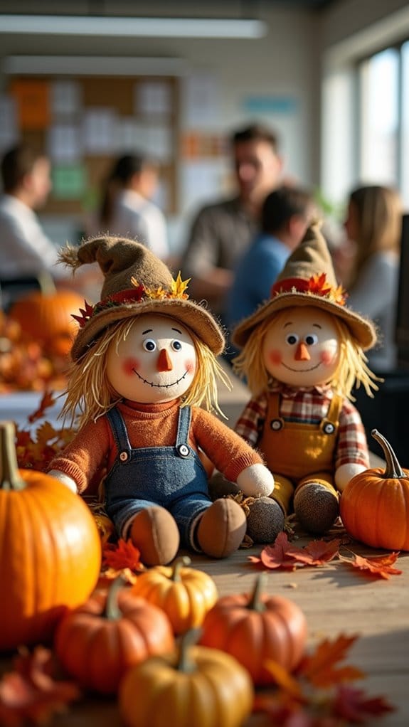 festive scarecrow desk decor