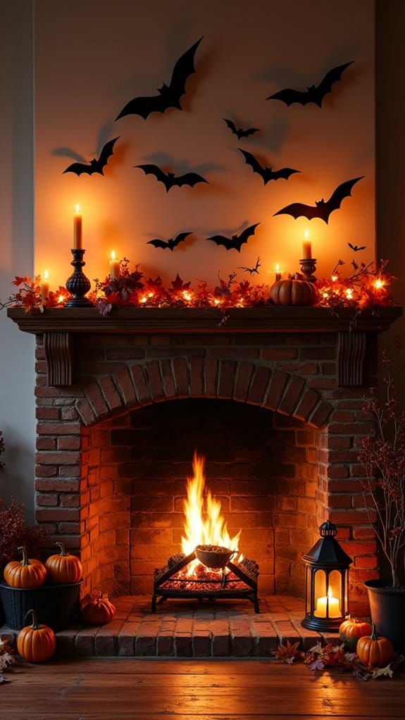 floating bats halloween display