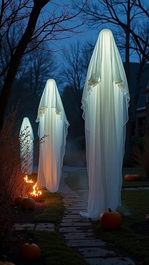 floating sheer white ghosts