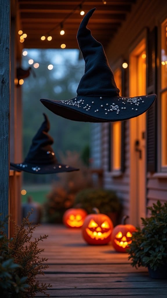 floating witch hats decoration