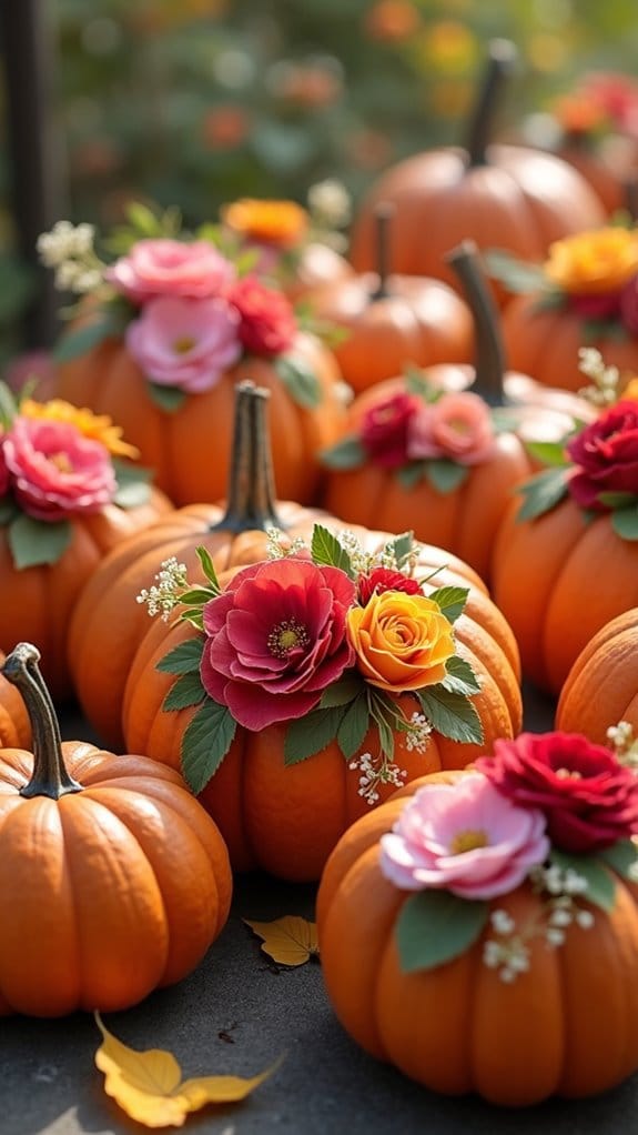 floral pumpkin decoration ideas