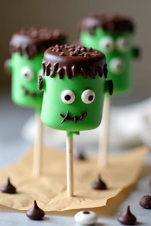frankenstein marshmallow pops recipe