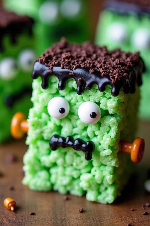 frankenstein themed halloween treats