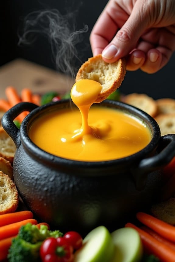 frightful halloween fondue delight