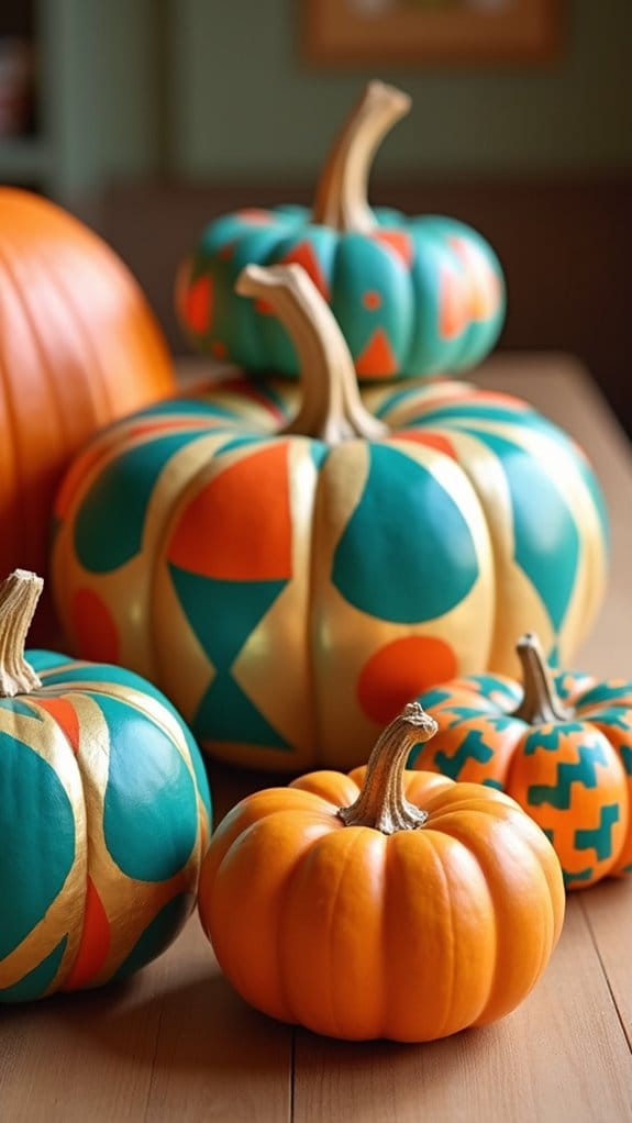 geometric pumpkin design techniques
