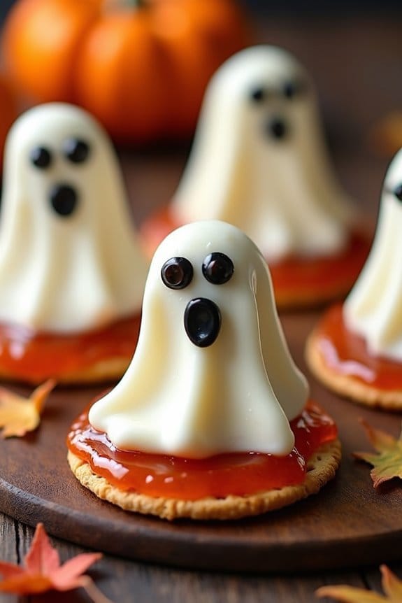 ghostly cheese halloween snacks