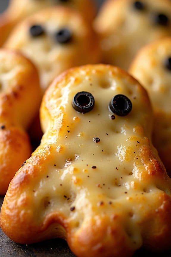 ghostly cheesy halloween appetizer