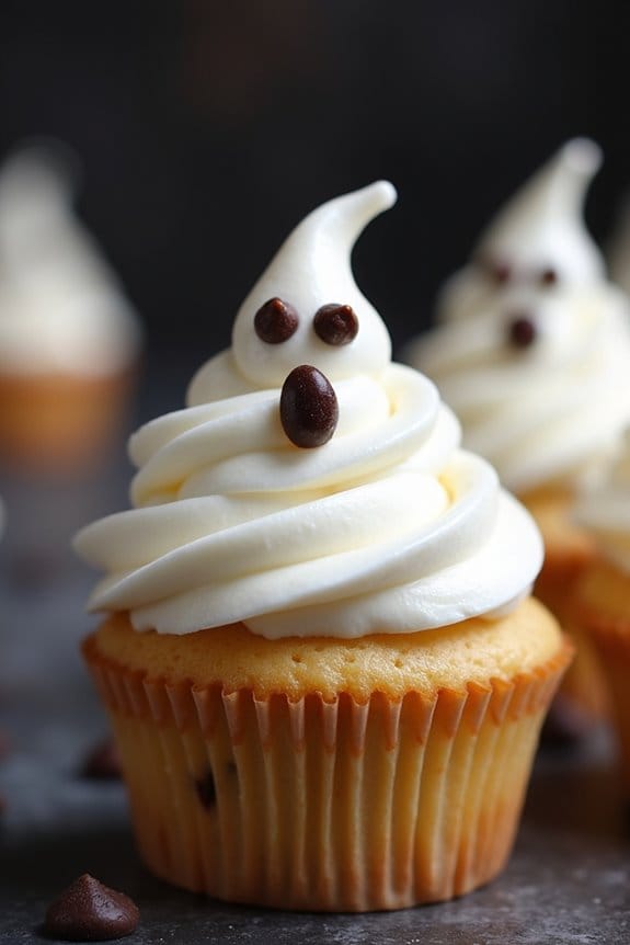 ghostly cupcakes for halloween