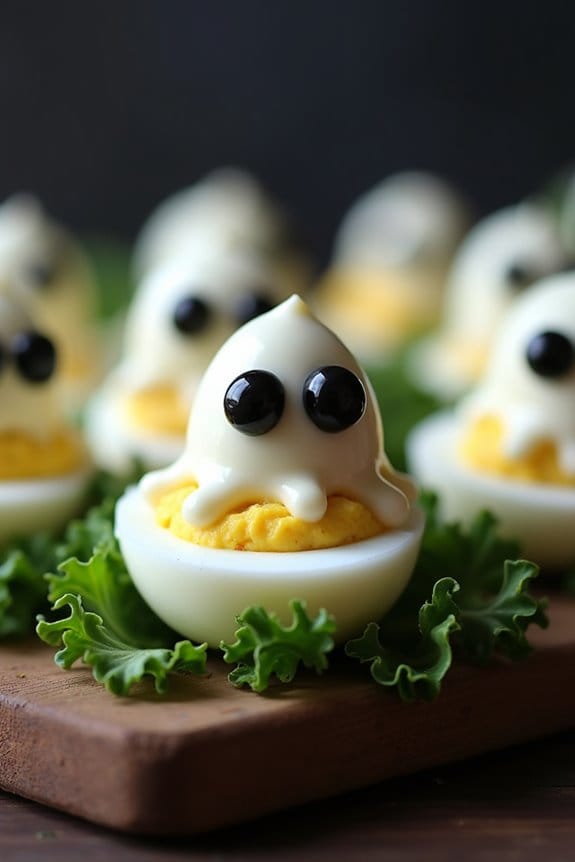 ghostly halloween deviled eggs
