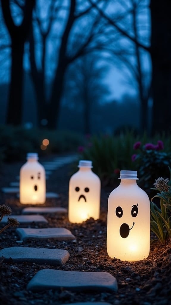 ghostly milk jug lanterns