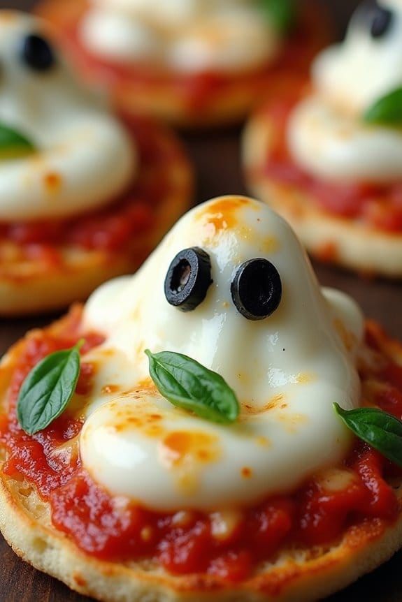 ghostly mozzarella pizza delights