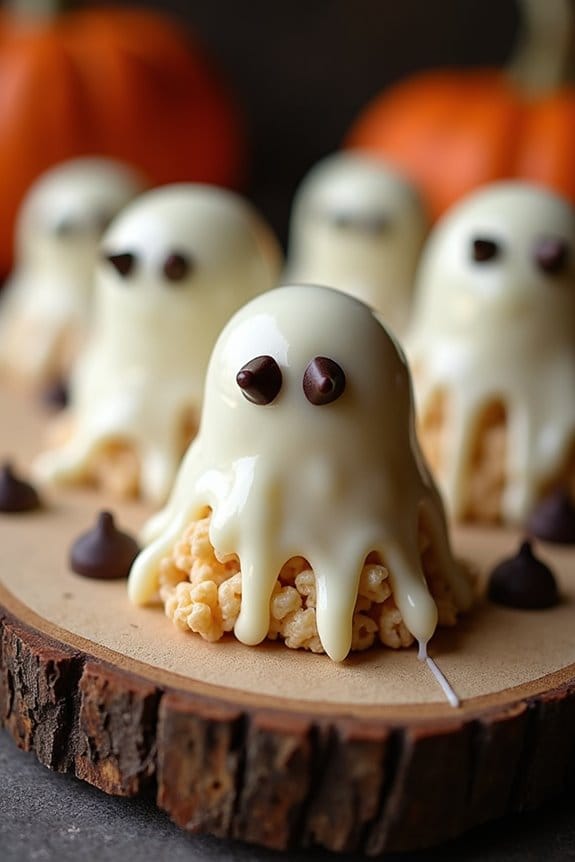 ghostly rice krispie treats
