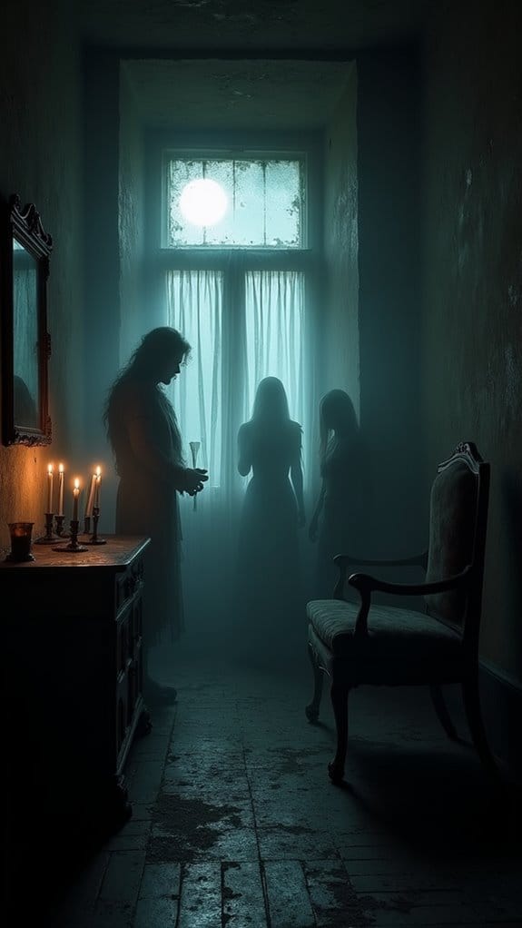 ghostly silhouettes enhance ambiance