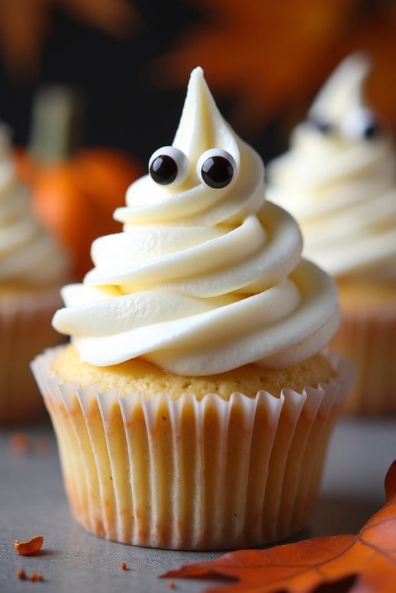 ghostly vanilla bean cupcakes