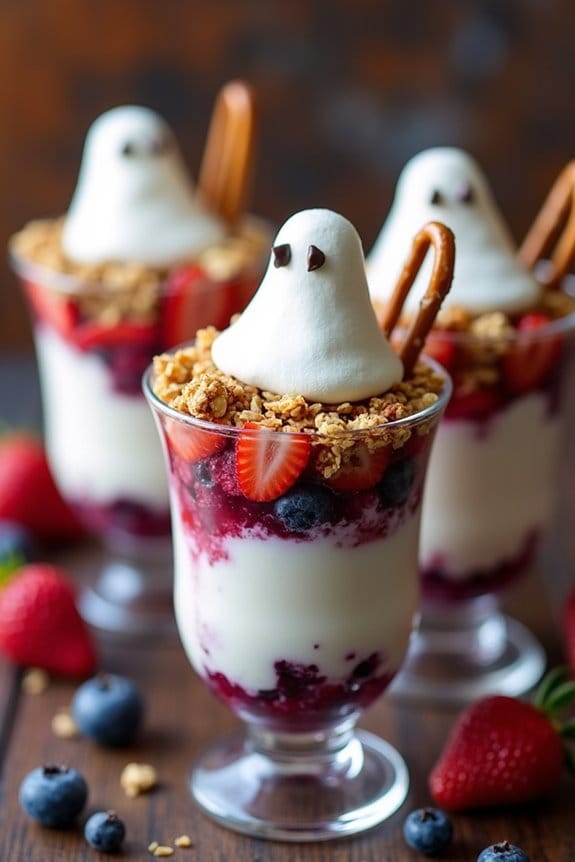 ghostly yogurt parfaits recipe