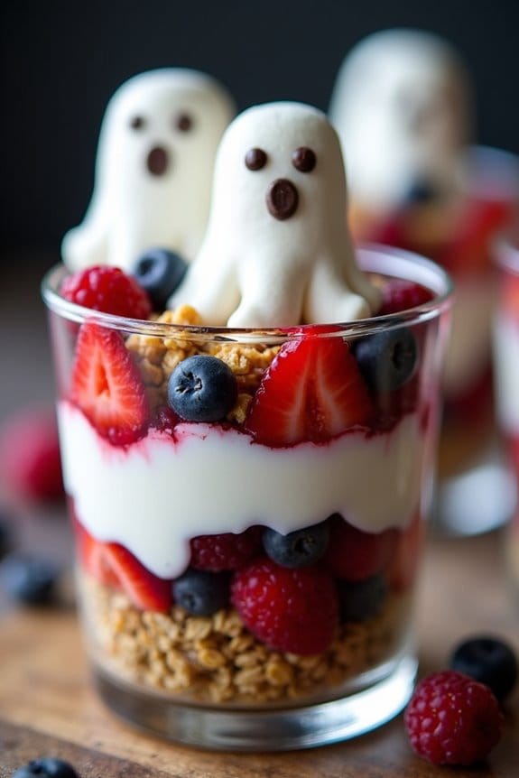 ghostly yogurt parfaits recipe