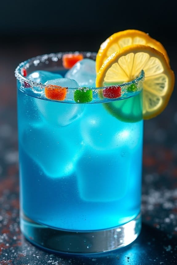 ghoulish blue lagoon cocktail