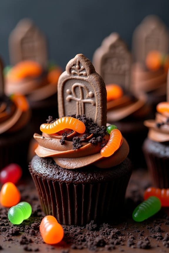 ghoulish graveyard cupcakes recipe