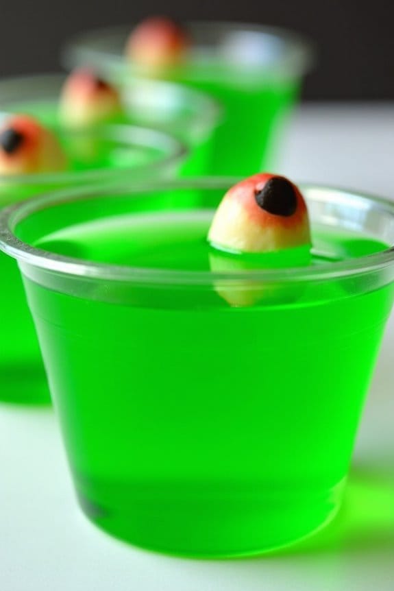 ghoulish green apple treats