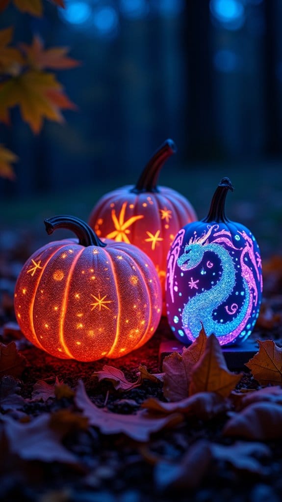 glow in the dark halloween decor