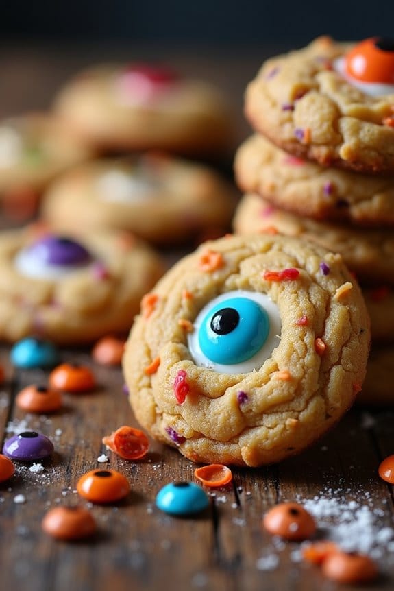 gooey halloween monster cookies